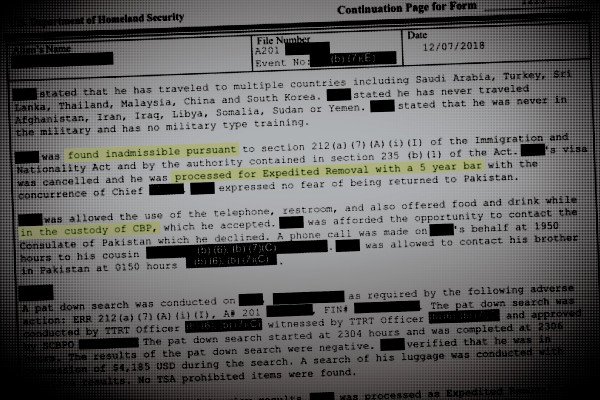 Another visa holder was denied entry to the US