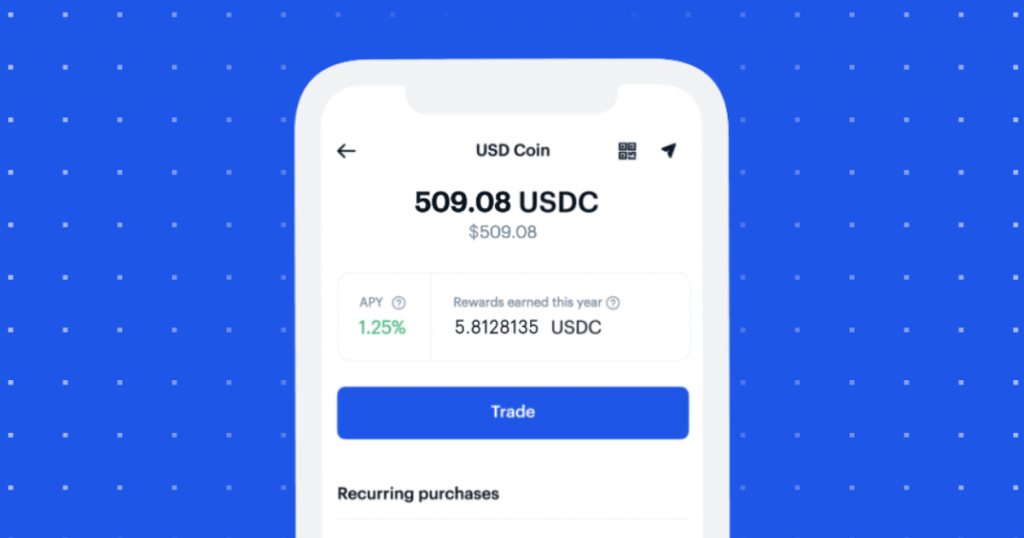 Coinbase now offers interest to people holding USDC on its exchange