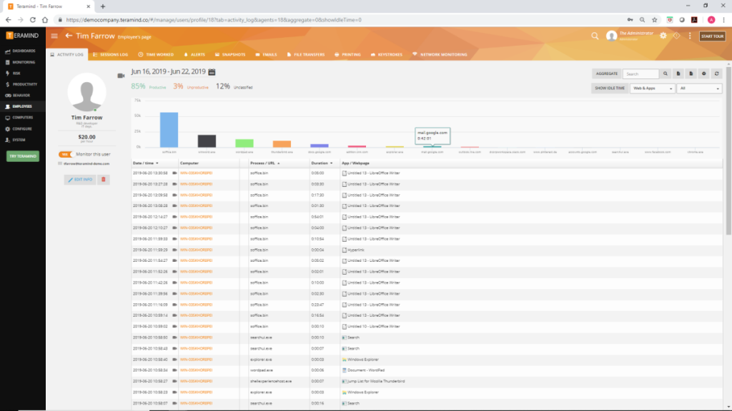 This privacy-friendly employee monitoring software has your employees buy in to data protection