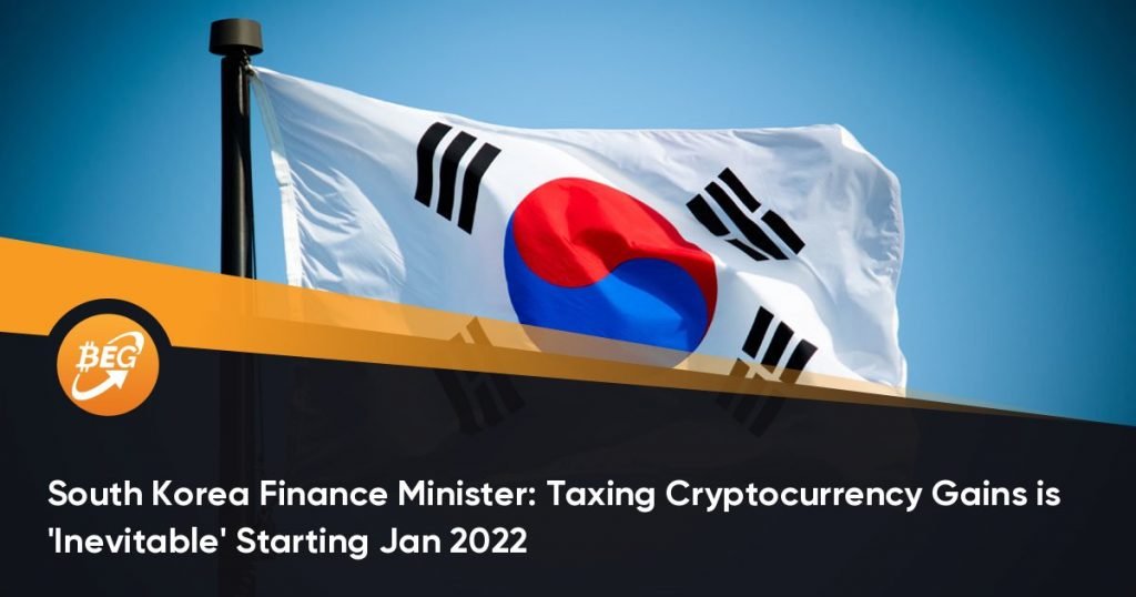 South Korea Finance Minister: Taxing Cryptocurrency Gains is ‘Inevitable’ Starting Jan 2022