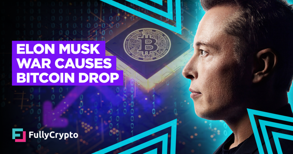 Bitcoin Drops to $42,200 as Elon Musk War Continues