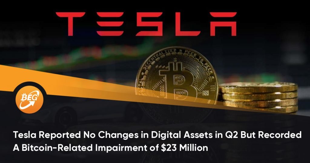 Tesla Reported No Changes in Digital Assets in Q2 But Recorded A Bitcoin-Related Impairment of $23 Million