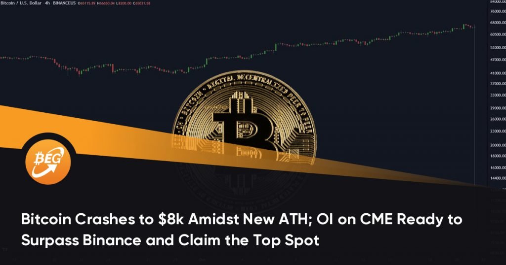 Bitcoin Crashes to $8k Amidst New ATH; OI on CME Ready to Surpass Binance and Claim the Top Spot