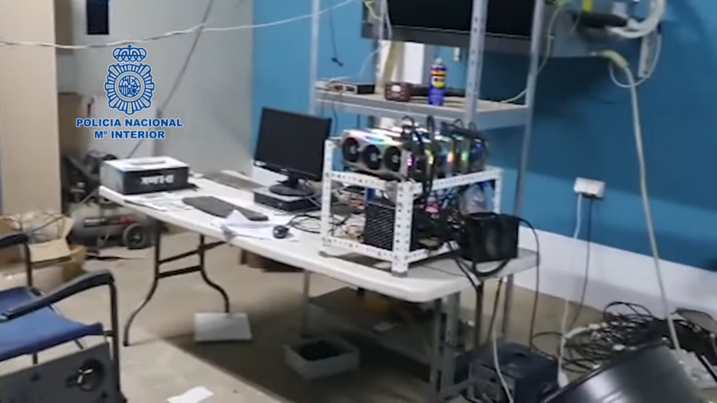 Spanish police on the prowl for an illegal marijuana plantation find a cryptocurrency mining farm in its place