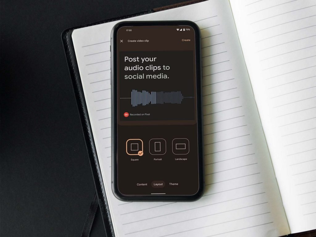 Android’s Recorder app makes it easy to post audio to social media
