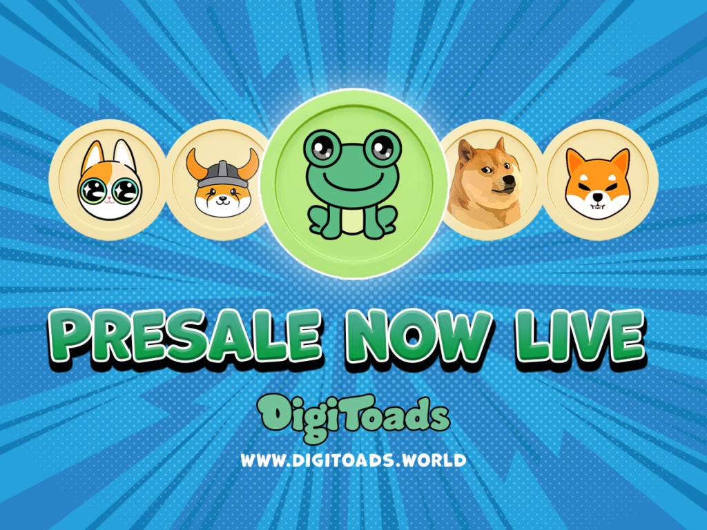 The demand for DigiToads (TOADS) presale is experiencing exponential growth as Shiba Inu (SHIB) and Dogecoin (DOGE) fail to deliver