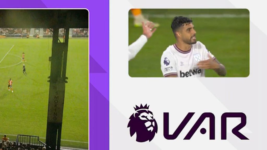Fans joke VAR at Luton is ‘just a bloke with an iPhone in row Z’ after it is used for first time against West Ham