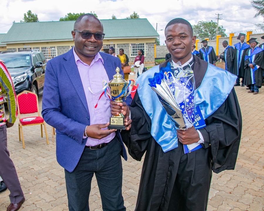 Alex Chamwada’s mentee at Chams Media Isaya Bwabi graduates from KIMC Eldoret