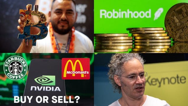 Bitcoin whales, Robinhood vs. the SEC, Nvidia and Apple vs. McDonald’s and Starbucks: Markets news roundup
