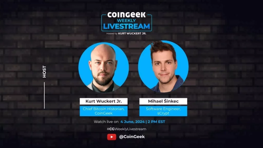 Mihael Šinkec talks sCrypt and more on CoinGeek Weekly Livestream