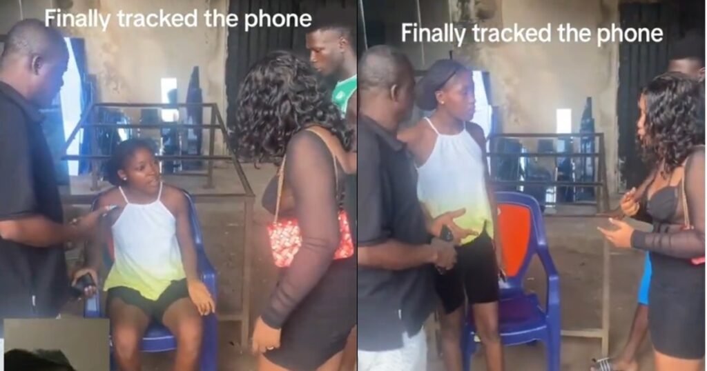 “Be careful of second-hands” – Netizens react as lady confronts new user of her stolen iPhone after getting it tracked