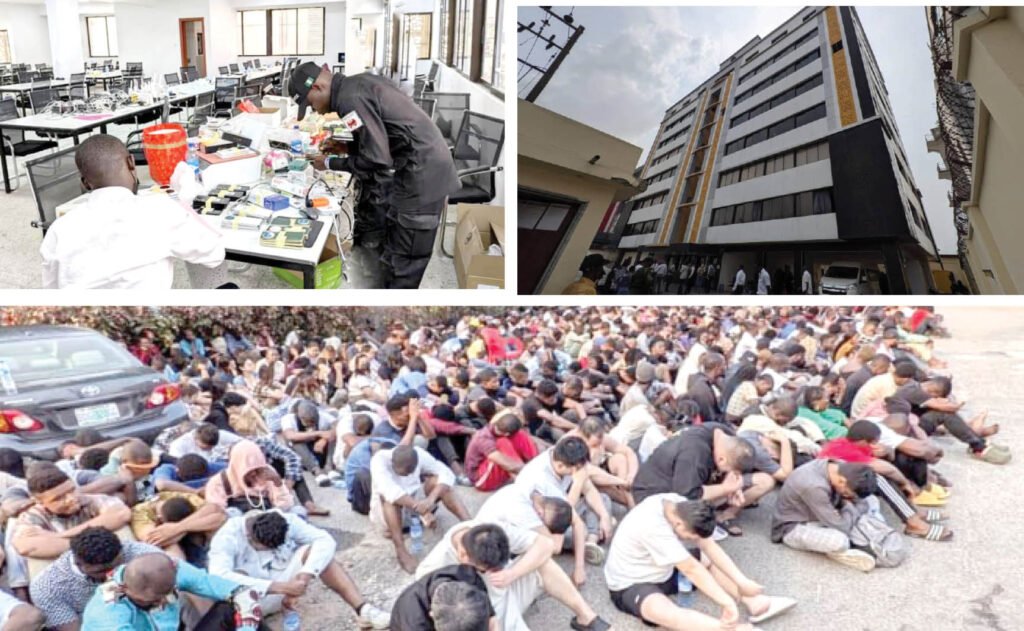 EFCC’s largest single bust: 193 foreigners, 599 suspected Nigerian crypto fraudsters arrested