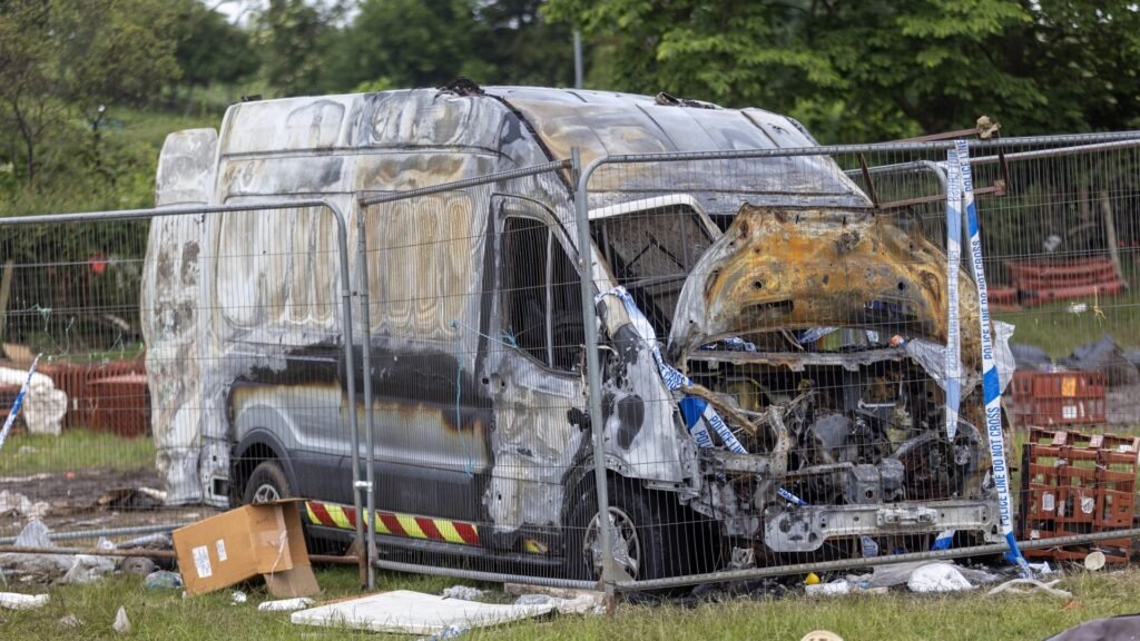 Appleby Horse Fair cleanup begins as burnt-out van, huge mounds of rubbish & discarded tents pile up in field