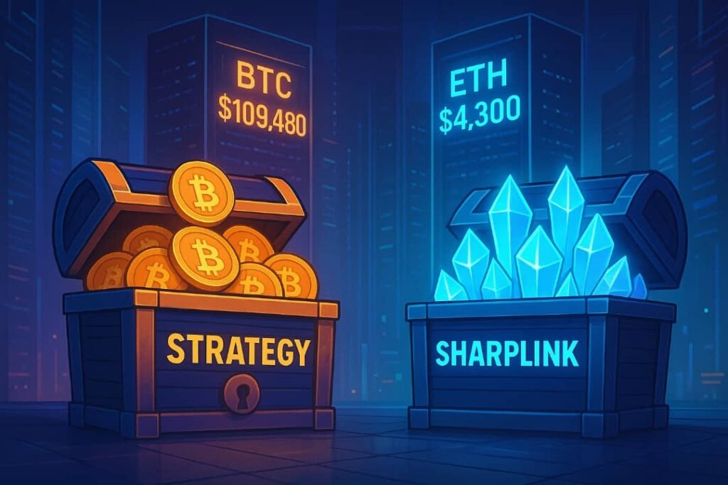 Strategy Buys 7,700 Bitcoin in August, SharpLink Adds 39,000 Ethereum to Treasury