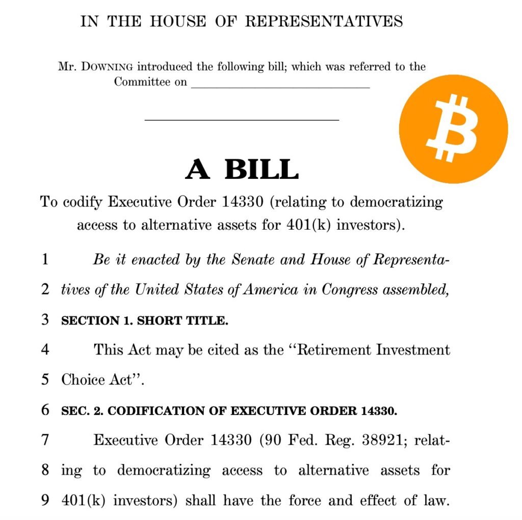 Rep. Downing to Introduce Crypto-Friendly 401(k) Bill