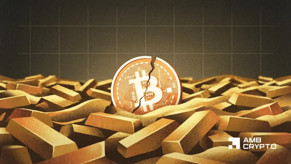 Bitcoin/Gold faces steep drop as 2026 becomes BTC’s ‘most oversold year’