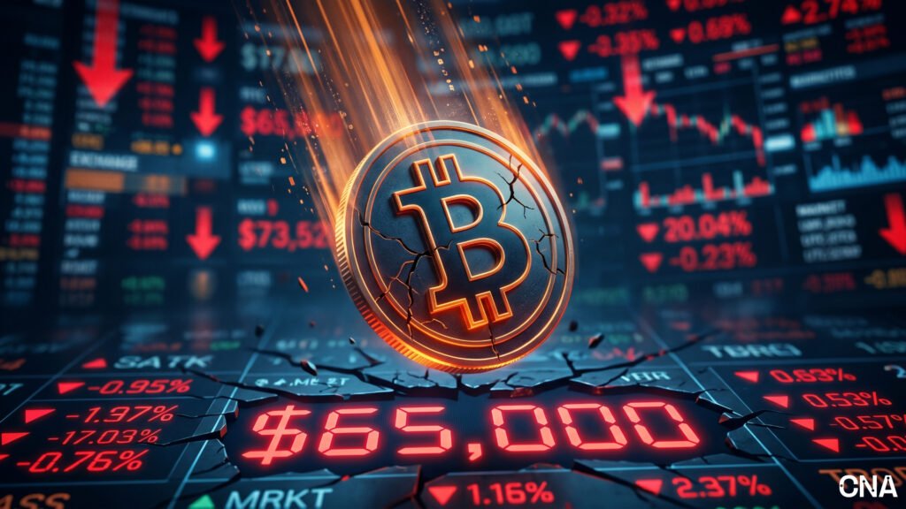Bitcoin Plunges to $65,000 as $1.8 Billion in Crypto Positions Are Liquidated