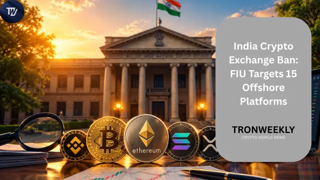 India Crypto Exchange Ban: FIU Targets 15 Offshore Platforms